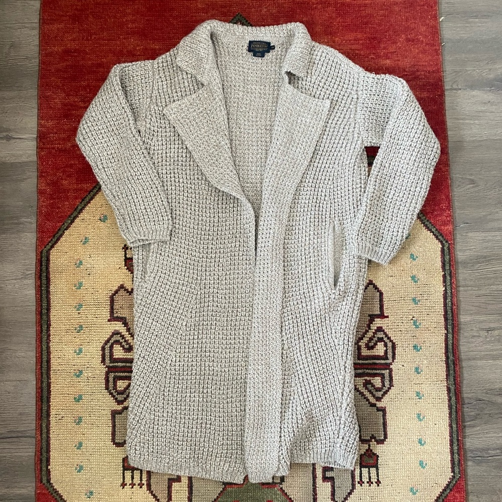 Alpaca Pendleton Knit Duster Sweater - image 1